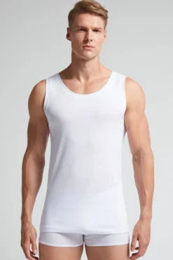 Podkoszulki|Bawełna Superior>Intimissimi Koszulka z Okrągłym Dekoltem z Bawełny Superior Extrafine biały - 001 - biały