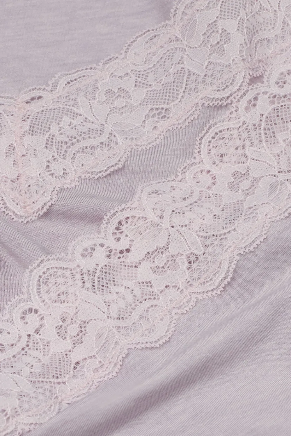 Piżamy Krótkie|Zestawy Piżam>Intimissimi Krótka Piżama Koszulka z Modalu z Koronką fioletowy - 068k - quartz lilac melange