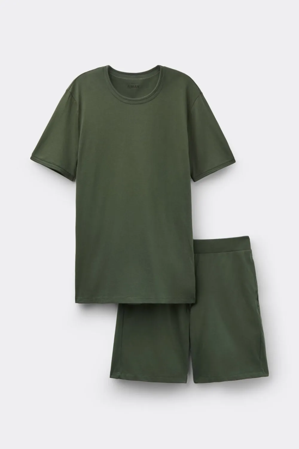 Piżamy Krótkie|Bawełna Superior>Intimissimi Krótka Piżama Męska Z Bawełny Superior zielony - 078k - verde truck