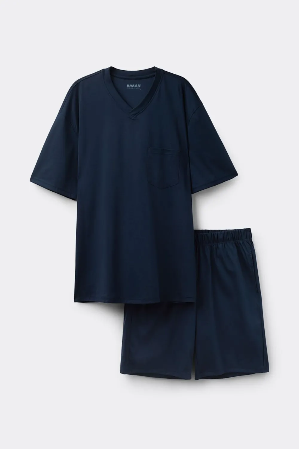 Piżamy Krótkie|Merceryzowana Bawełna Filo Premium>Intimissimi Krótka Piżama z Merceryzowanej Bawełny filo Premium niebieski - 490j - blu navy