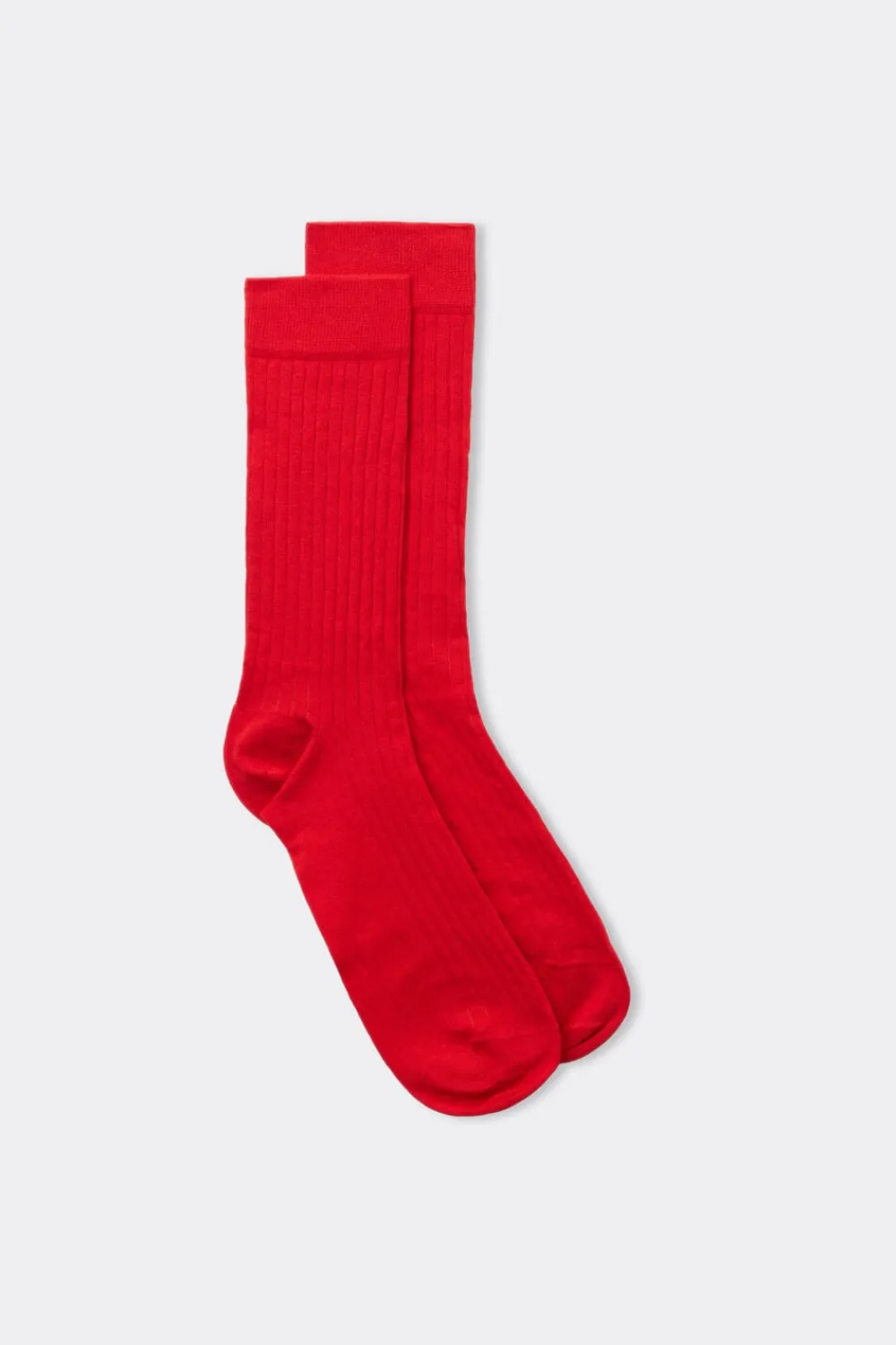Skarpetki Krótkie>Intimissimi Krótkie Skarpetki z Bawełny Soft w Prążek czerwony - 766j - rosso intenso