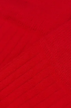 Skarpetki Krótkie>Intimissimi Krótkie Skarpetki z Bawełny Soft w Prążek czerwony - 766j - rosso intenso