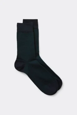 Skarpetki Krótkie>Intimissimi Krótkie Skarpetki z Bawełny Soft we Wzory wielobarwny - 740j - chevron blu scuro/verde