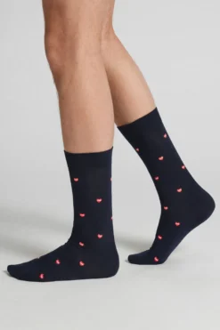 Skarpetki Krótkie>Intimissimi Krótkie Skarpety z Bawełny z nadrukiem - 091k - blu scuro cuore love