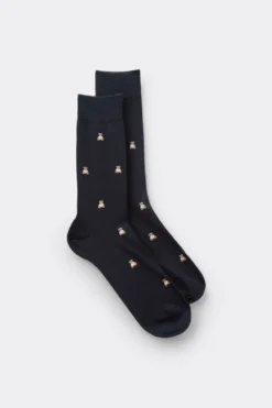 Skarpetki Krótkie>Intimissimi Krótkie Skarpety z Bawełny z nadrukiem - 090k - blu scuro orsetti