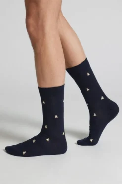 Skarpetki Krótkie>Intimissimi Krótkie Skarpety z Bawełny z nadrukiem - 090k - blu scuro orsetti