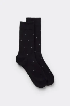 Skarpetki Krótkie>Intimissimi Krótkie Skarpety z Bawełny Soft czarny - 020k - pois nero/grigio melange