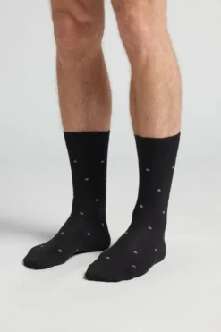 Skarpetki Krótkie>Intimissimi Krótkie Skarpety z Bawełny Soft czarny - 020k - pois nero/grigio melange