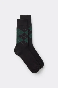 Skarpetki Krótkie>Intimissimi Krótkie Skarpety z Bawełny Soft czarny - 019k - burlington nero/verde