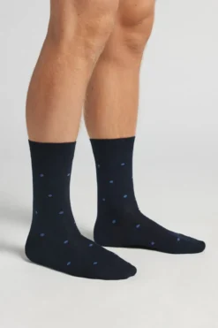 Skarpetki Krótkie>Intimissimi Krótkie Skarpety z Bawełny Soft niebieski - 021k - pois blu scuro/denim