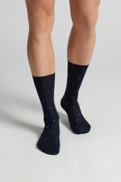 Skarpetki Krótkie>Intimissimi Krótkie Skarpety z Przędzy Fildekos z nadrukiem - 086k - blu scuro gelato
