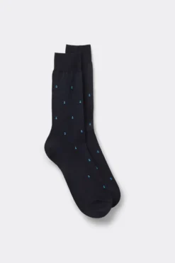 Skarpetki Krótkie>Intimissimi Krótkie Skarpety z Przędzy Fildekos z nadrukiem - 085k - blu scuro ancora