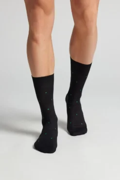 Skarpetki Krótkie>Intimissimi Krótkie Skarpety z Przędzy Fildekos czarny - 084k - nero quadrati