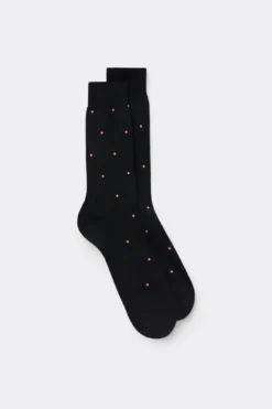 Skarpetki Krótkie>Intimissimi Krótkie Skarpety z Przędzy Fildekos czarny - 015k - nero micro rosso