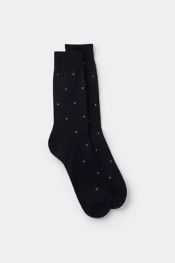 Skarpetki Krótkie>Intimissimi Krótkie Skarpety z Przędzy Fildekos niebieski - 014k - blu scuro micro blu