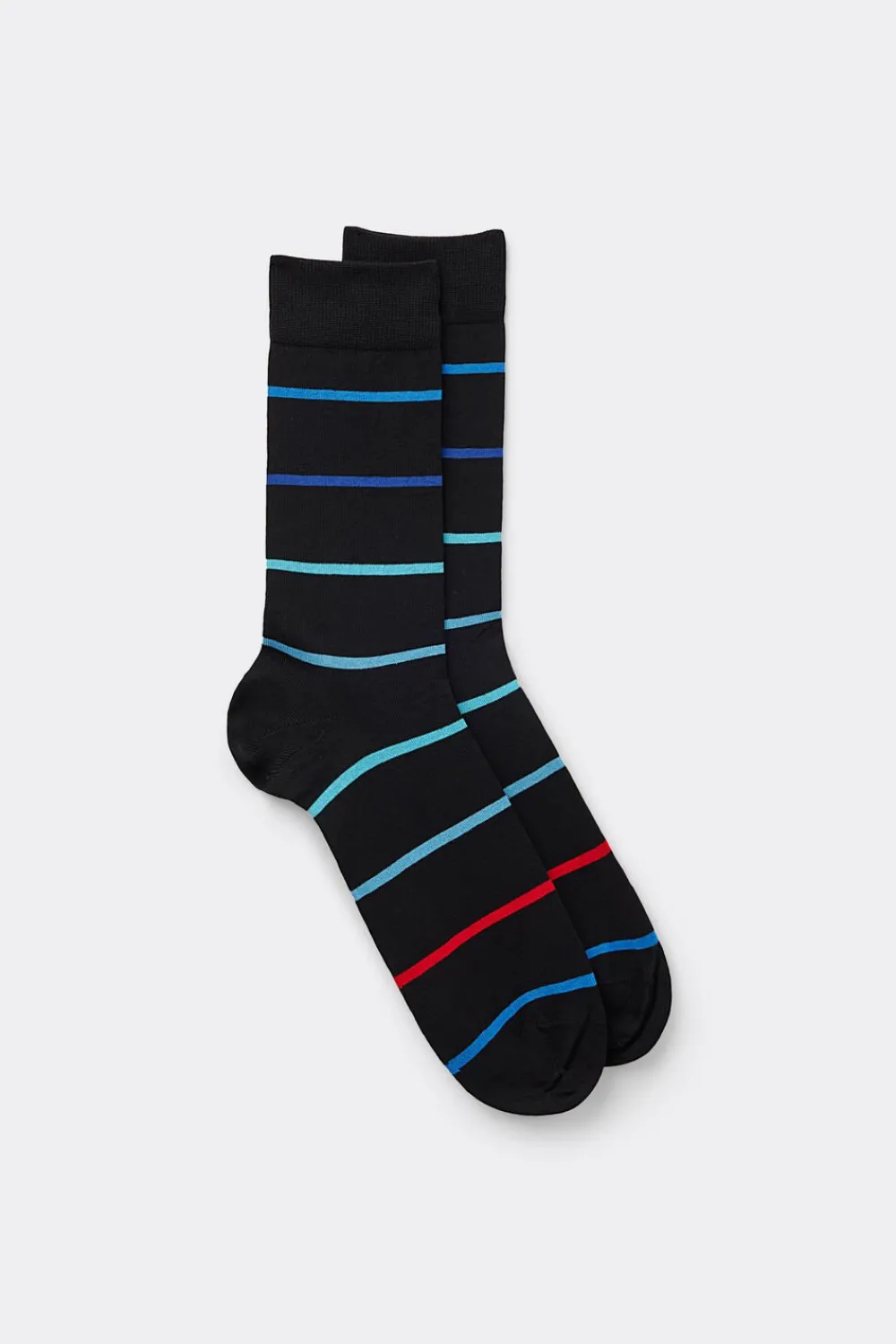 Skarpetki Krótkie>Intimissimi Krótkie Skarpety z Wzorzystej Przędzy Fildekos czarny - 829j - nero riga multicolor