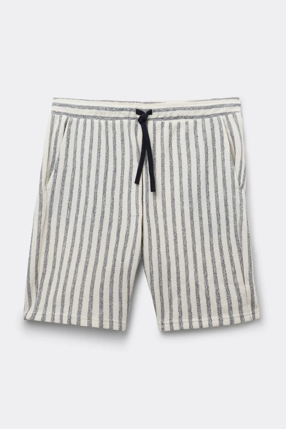 Spodnie>Intimissimi Krótkie Spodenki Dresowe w Pionowe Paski niebieski - 124k - riga blu notte/panna