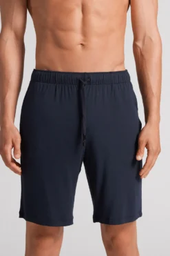 Spodnie|Soft Silk>Intimissimi Krótkie spodenki męskie z jedwabiu niebieski - 800 - blu notte