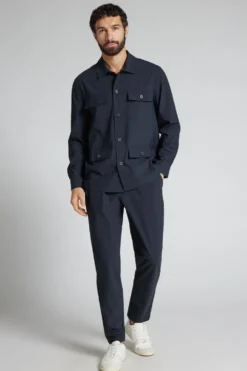 Marynarki / Kurtki>Intimissimi Kurtka Safari Non Iron niebieski - 884j - niebieski