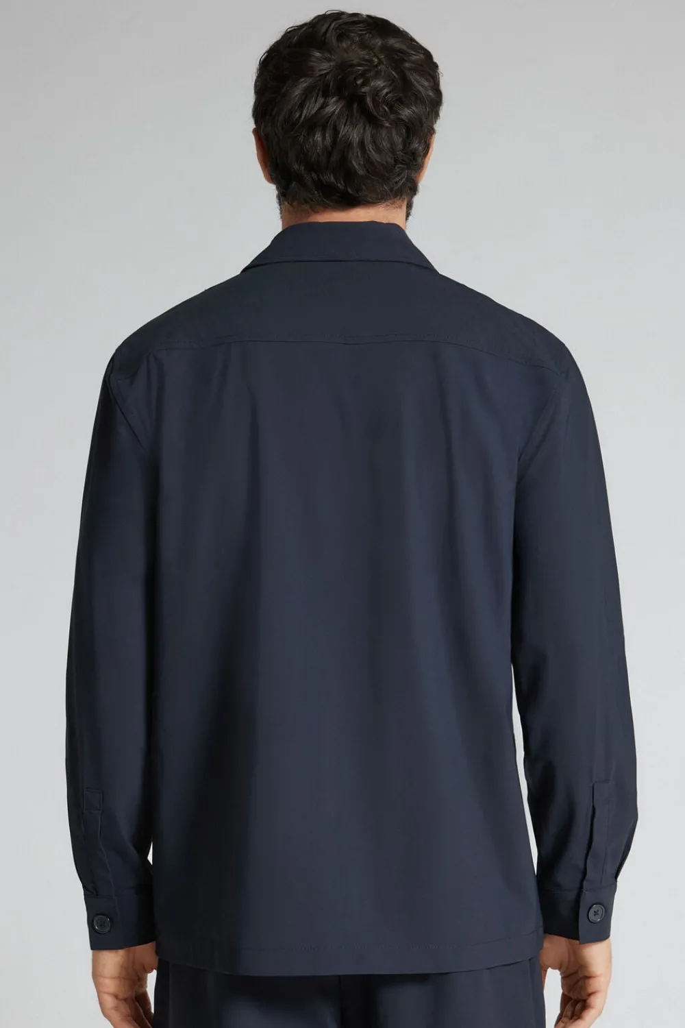 Marynarki / Kurtki>Intimissimi Kurtka Safari Non Iron niebieski - 884j - niebieski