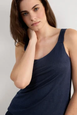 Topy|Len>Intimissimi Lniana Podkoszulka The Pure Linen - 243j - sailor blue