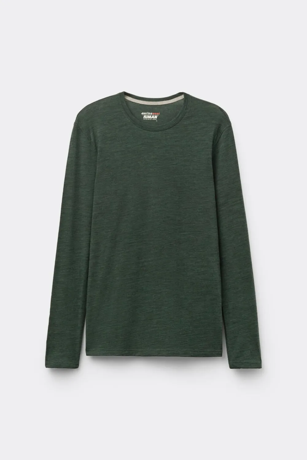 Bluzki Z Długim Rękawem|Wełna Merino>Intimissimi Longsleeve męski z wełny merino - 981j - verde scuro melange