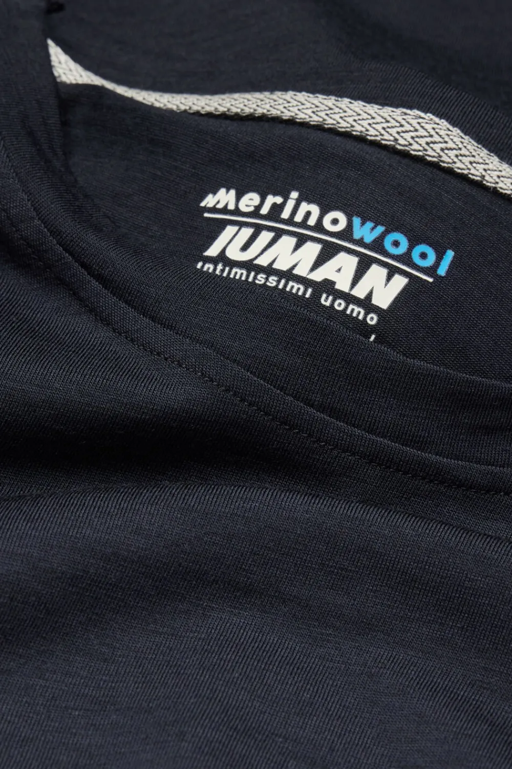 Bluzki Z Długim Rękawem|Wełna Merino>Intimissimi Longsleeve męski z wełny merino niebieski - 800 - blu notte