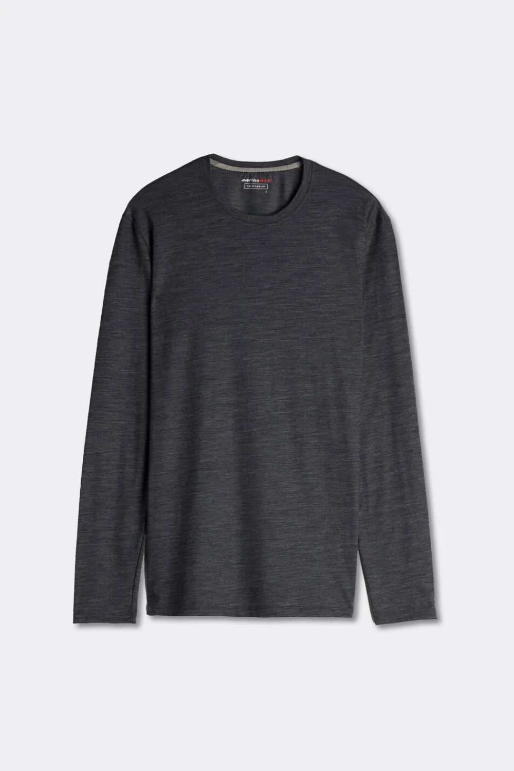 Bluzki Z Długim Rękawem|Wełna Merino>Intimissimi Longsleeve męski z wełny merino ciemnoszary - 7522 - antracyt melanż