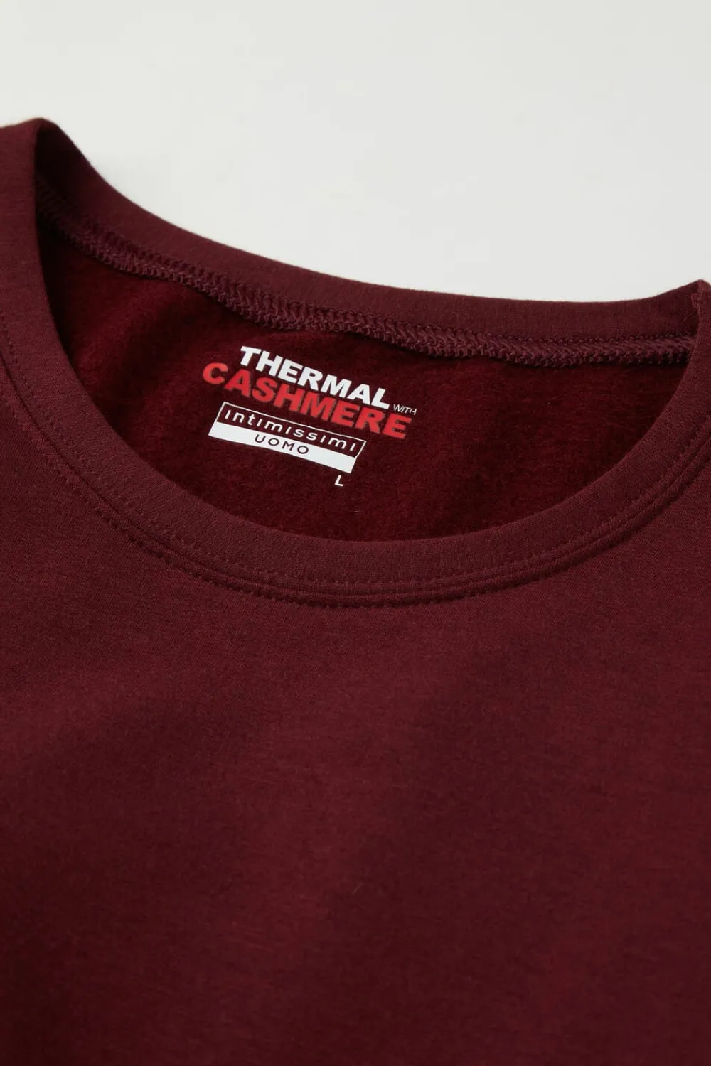 Bluzki Z Długim Rękawem|Kolekcja Termiczna Z Kaszmirem>Intimissimi Longsleeve z Modalu z Kaszmirem z Dekoltem Pod Szyję burgundia - 405j - burgundy