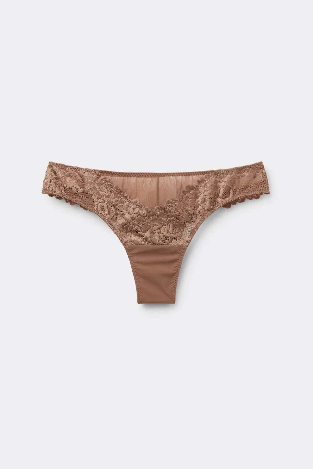 Brazyliany|Koronka>Intimissimi Majtki Brazyliany Koronkowe: Pretty Flowers naturalny - 502i - caramel