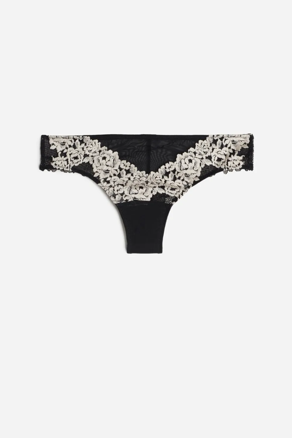 Brazyliany|Koronka>Intimissimi Majtki Brazyliany Koronkowe: Pretty Flowers wielobarwny - 9887 - nero/ivory