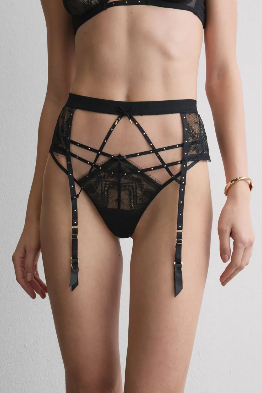 Podwiązki / Pasy Do Pończoch>Intimissimi Pas do Pończoch Flirt Fearlessly czarny - 019 - czarny