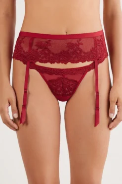Podwiązki / Pasy Do Pończoch|Koronka>Intimissimi Pas do Pończoch Pretty Flowers czerwony - 9888 - ceralacca