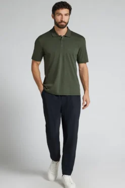 T-shirty|Polo>Intimissimi Polo z Krótkim Rękawem z Merceryzowanej Bawełny filo Premium Superlight zielony - 165k - verde salvia