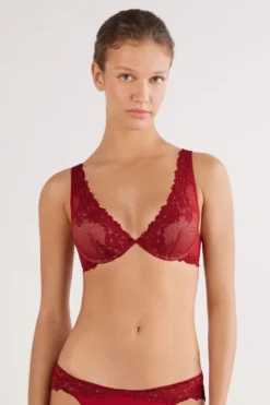 Balkonetki|Braletki>Intimissimi Półusztywniana Balkonetka Elena Pretty Flowers czerwony - 9888 - ceralacca