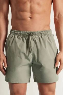 Bokserki Kąpielowe>Intimissimi Średniej Długości Bokserki Kąpielowe w Jednolitym Kolorze zielony - 180k - verde salvia chiaro