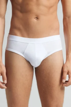 Slipy>Intimissimi Slipy Bawełniane z Gumką w Pasie biały - 001 - biały