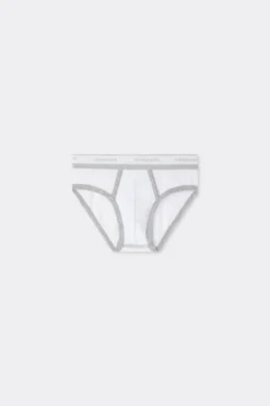 Chłopiec>Intimissimi Slipy Dziecięce z Bawełny Superior z Logo biały - 709j - bianco/grigio melange