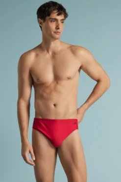 Slipy Kąpielowe>Intimissimi Slipy Kąpielowe w Jednolitym Kolorze czerwony - 9082 - sporting red