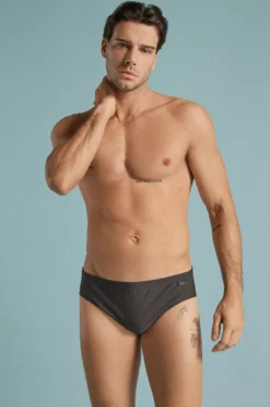 Slipy Kąpielowe>Intimissimi Slipy Kąpielowe w Jednolitym Kolorze szary - 4712 - dark grey
