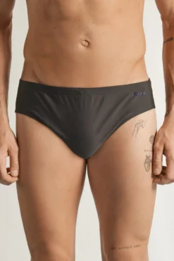 Slipy Kąpielowe>Intimissimi Slipy Kąpielowe w Jednolitym Kolorze szary - 4712 - dark grey