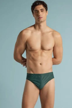 Slipy Kąpielowe>Intimissimi Slipy Kąpielowe w Jednolitym Kolorze zielony - 4369 - verde scuro
