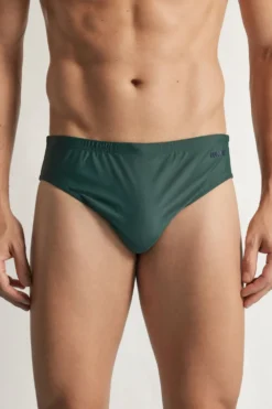 Slipy Kąpielowe>Intimissimi Slipy Kąpielowe w Jednolitym Kolorze zielony - 4369 - verde scuro