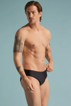 Slipy Kąpielowe>Intimissimi Slipy Kąpielowe w Jednolitym Kolorze czarny - 019 - czarny