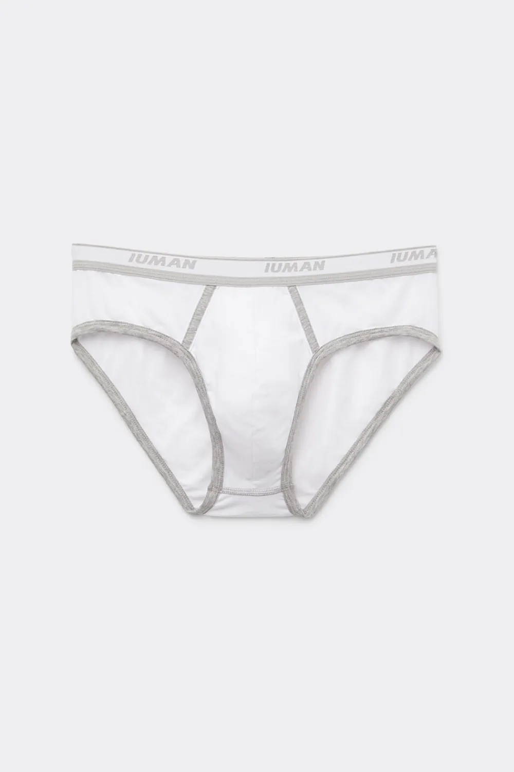 Slipy|Bawełna Superior>Intimissimi Slipy Męskie z Bawełny Superior z Logo biały - 709j - bianco/grigio melange