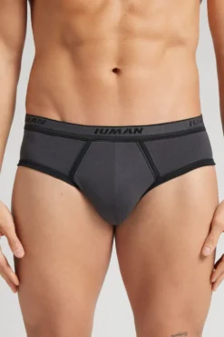 Slipy|Bawełna Superior>Intimissimi Slipy Męskie z Bawełny Superior z Logo czarny - 708j - dark grey/nero