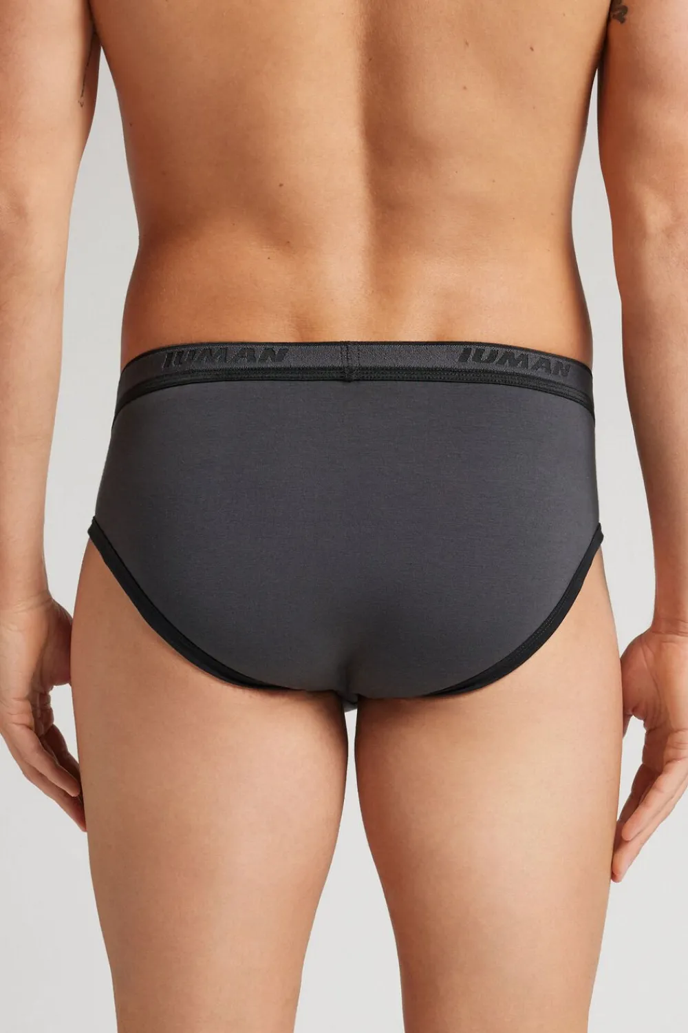 Slipy|Bawełna Superior>Intimissimi Slipy Męskie z Bawełny Superior z Logo czarny - 708j - dark grey/nero