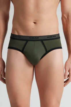 Slipy|Bawełna Superior>Intimissimi Slipy Męskie z Bawełny Superior z Logo zielony - 102k - verde truck/nero