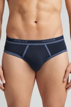 Slipy|Bawełna Superior>Intimissimi Slipy Męskie z Bawełny Superior z Logo niebieski - 844i - blu notte/denim melange