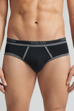 Slipy|Bawełna Superior>Intimissimi Slipy Męskie z Bawełny Superior z Logo czarny - 385i - nero/grafite melange